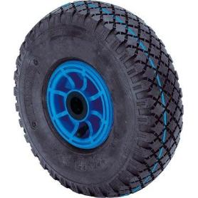 RUEDA NEUMATICA RIPR260-20-75 NUCLEO POLIAMIX AZUL EJE RODILLOS