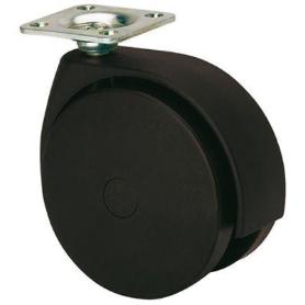 RUEDA GIRATORA PLACA 10DKG100 POLIAMIX NEGRO