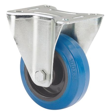 RUEDA FIJA  121-200-2 POLIAMIX-GOMA AZUL SUPERELAST.RODILLOS