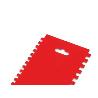 ESPATULA 120X175 MM PLASTICO DENTADOS 5-6-8 MM EBERTOOLS EXPERT 