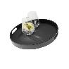 BANDEJA ANTIDESLIZANTE NON-SLIP BISTRO CON BORDE Y 2 ASAS COLOR NEGRA APS