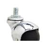 RUEDA DOMESTICA GOMA NEGRA ESFERA ESPIGA M10X50MM