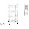 VERDULERO CARRO AUXILIAR BIANCA 4 PISOS METAL BLANCO 36X26X86