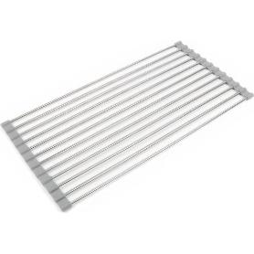 ESCURRIDOR PARA FREGADERO PLEGABLE Y ENRROLLABLE ACERO INOXIDABLE 46.5X23.5 CMS QUTTIN