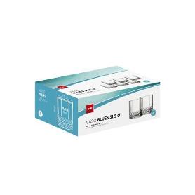 31,5 CLS VASO WHISKY BAJO TALLADO BLUE COK - CAJA 6 UNIDADES