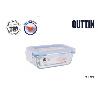 FIAMBRERA TAPER RECTANGULAR CON TAPA HERMETICA 180 ML QUTTIN