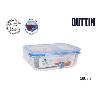 FIAMBRERA TAPER RECTANGULAR 2 COMPARTIMENTOS CON TAPA HERMETICA 580 ML QUTTIN