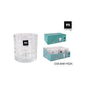 35 CLS VASO THURAYA CRISTAL TALLADO CUADROS - CAJA 6 UNIDADES