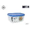 FIAMBRERA TAPER CRISTAL RECTANGULAR PARA FRIGO CON TAPA 13.5X9.5CMS 470 CC QUTTIN