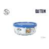 FIAMBRERA TAPER REDONDO CRISTAL CON TAPA FRIGO 11X4.5 CMS 270 CC.QUTTIN