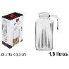 1,8 LTS. JARRA CRISTAL AGUA PARA NEVERA CON TAPA 1800 ML ALESANDRO