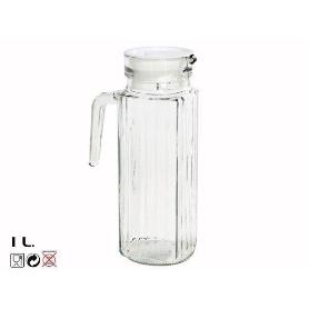 1 LT. JARRA FRIGO CUADRADA CON TAPA BLANCA MODELO LONDRES