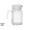 0,5 LTS. JARRA 500 ML. PARA FRIGO ,CRISTAL RECTANGULAR CON TAPA BLANCA MOD LUISA