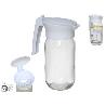 1 LT. JARRA CRISTAL CON TAPA BLANCA PARA FRIGO  MOD BETTY