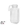 1,8 LTS JARRA CRISTAL CON TAPA BLANCA PARA NEVERA CAPACIDAD 1800 ML.