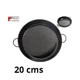 20 CMS CAZUELA ESMALTADA NEGRA CON PUNTOS ESPECIAL PARA COCINAR AL HORNO VAELLO