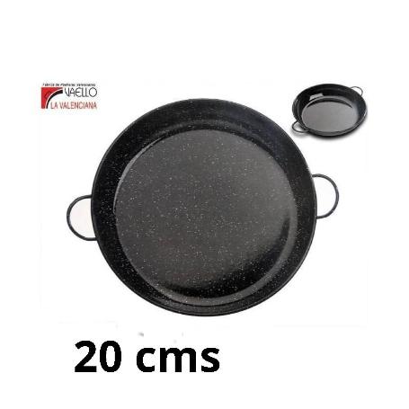 20 CMS CAZUELA ESMALTADA NEGRA CON PUNTOS ESPECIAL PARA COCINAR AL HORNO VAELLO