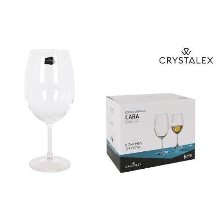 54 CLS COPA VINO CRISTAL BOHEMIA LARA CRISTALEX - CAJA 6 UNIDADES
