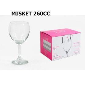 26 CLS COPA AGUA - VINO MISKET LAV 260CC SIMILAR COPA BALON  - CAJA 6 UNIDADES