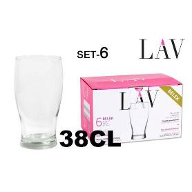 38 CLS COPA VASO CERVEZA 380 CC BELEK LAV -CAJA 6 UNIDADES