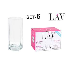 33 CLS VASO REFRESCO TUANA ALTO 330CC LAV - CAJA 6 UNIDADES
