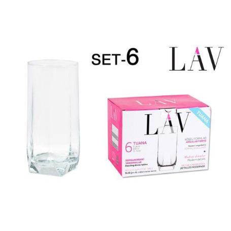 33 CLS VASO REFRESCO TUANA ALTO 330CC LAV - CAJA 6 UNIDADES