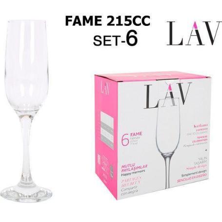 21,5 CLS COPA REFORZADA CHAMPAN ALTA FLUTE FAME LAV - CAJA 6 UNIDADES