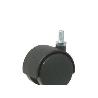AFO RUEDA GIRATORIA NEGRA 445-50 ESPIGA ROSCA M-10 DIAMETRO 50 MM