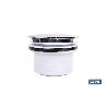 VÁLVULA SIFÓNICA PLATO DE DUCHA Ø90 MM CON SALIDA Ø32-40 MM Y EMBELLECEDOR CROMADO ALTURA 64 MM