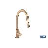 GRIFO DE COCINA CEPILLADO DORADO DE ACERO CON MANGUERA EXTENSIBLE Y 2 FUNCIONES 400 X 220 X 54 MM