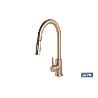 GRIFO DE COCINA CEPILLADO DORADO DE ACERO CON MANGUERA EXTENSIBLE Y 2 FUNCIONES 400 X 220 X 54 MM