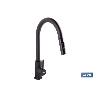 GRIFO DE COCINA DE ACERO NEGRO CON MANGUERA EXTENSIBLE Y 2 FUNCIONES 390 X 250 X 54 MM