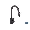 GRIFO DE COCINA DE ACERO NEGRO CON MANGUERA EXTENSIBLE Y 2 FUNCIONES 390 X 250 X 54 MM