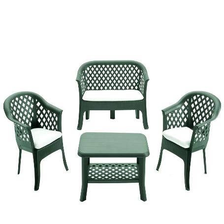 TRESILLO VERANDA VERDE + COJINES