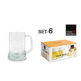 28 CLS JARRA CERVEZA ROYAL GOLD MEDIA PINTA - CAJA 6 UNIDADES