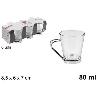 8 CLS TAZA CAFE SOLO EXPRESO CRISTAL TRANSPARENTE CON ASA METAL - CAJA 6 UNIDADES
