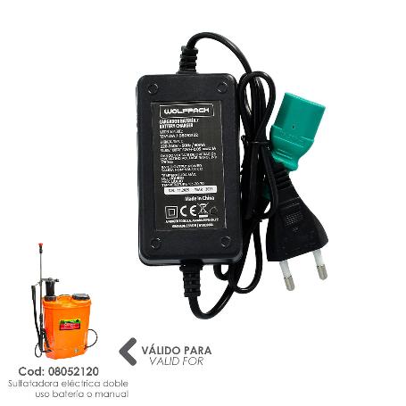 CARGADOR PARA BATERIA PARA SULFATADORA. 08052120