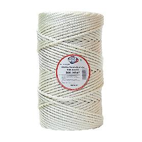 CUERDA TRENZADA NYLON 6 MM BLANCA 200MT