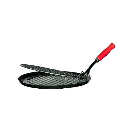 ASADOR PARRILLA 26 CM MANGO ROJO