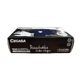 GUANTE NITRILO DESECHABLE NEGRO T7-7.5 SIN POLVO