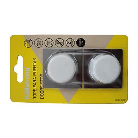 TOPE PUERTA ADH. BLANCO INOX