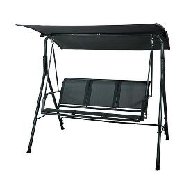 BALANCIN METALICO GRIS 3 PLAZAS 112X170X150 CM