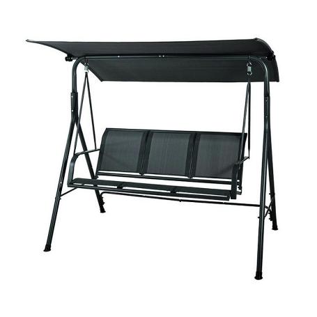 BALANCIN METALICO GRIS 3 PLAZAS 112X170X150 CM