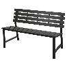 BANCO METALICO DE JARDIN NEGRO 125X60X81 CM