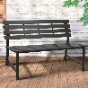 BANCO METALICO DE JARDIN NEGRO 125X60X81 CM