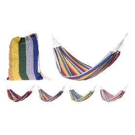 HAMACA CAMA PLAYA 200X100 CM RAYAS SURTIDA