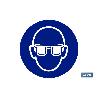 SEÑAL ADHESIVA 105X105MM. OBLIGATORIO USO DE GAFAS