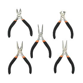 JUEGO 5 ALICATES MINI SURTIDOS CROMO VANADIO