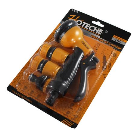 PISTOLA RIEGO PVC + 3 ACCESORIOS 4 PIEZAS