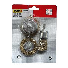 KIT 3 ESCOBILLAS ACERO D83570